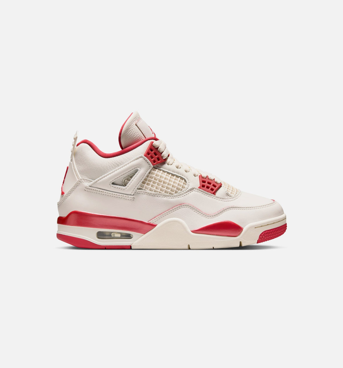 Air Jordan 4 Retro 'Valentine's Day' - Women's Lifestyle Sneaker (Pale Ivory/Sierra Red/Tough Red)