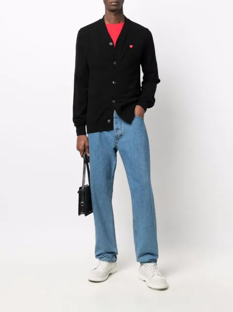 Comme Des Garçons Play fine-knit wool cardigan