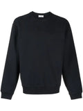 Saint Laurent logo-embroidered jersey-fleece sweatshirt
