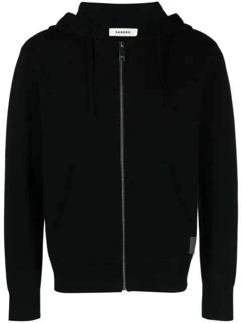 SANDRO zip-up long-sleeved hoodie