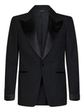 TOM FORD silk-lapel single-breasted wool jacket