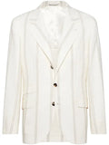 Brunello Cucinelli striped single-breasted blazer