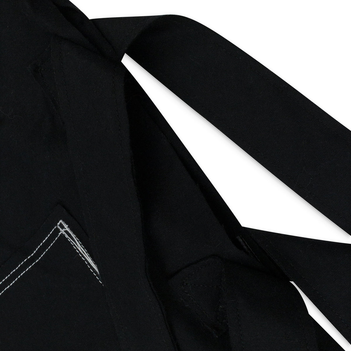 BLACK SIDE TIE HOODIE