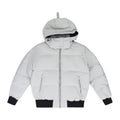 GREY CLOUD BOMBER SHEARLING PUFFER JACKET