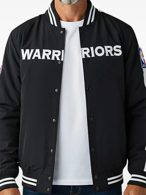 Mitchell & Ness NBA Golden State Warriors band-collar jacket