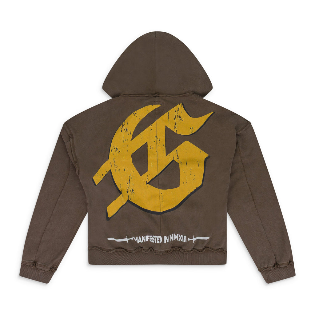 Brown Chrome Liberty Zip Hoodie V2