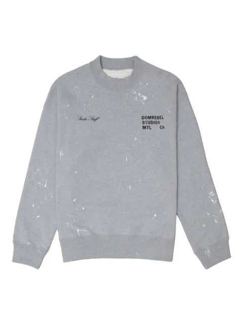 DOMREBEL Staff paint-splatter crew-neck sweatshirt