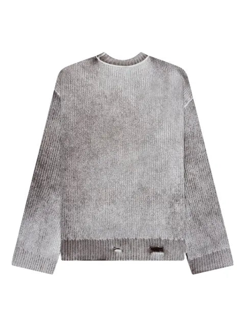 Represent ribbed crew-neck sweater