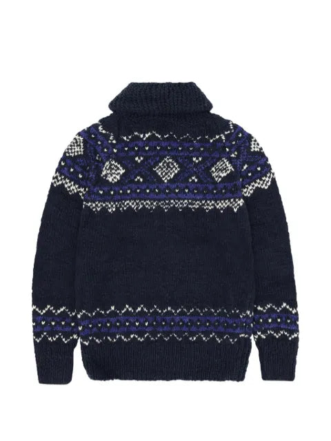 Fortela Chamula patterned zip-fastening cardigan