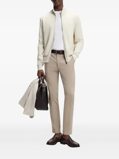 BOSS cotton zip-up cardigan