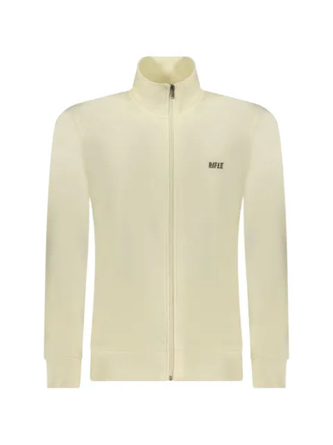 RIFLE zip-up logo-print sweater