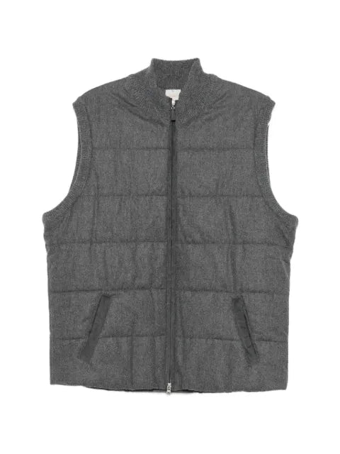 Gran Sasso quilted zip-up wool gilet