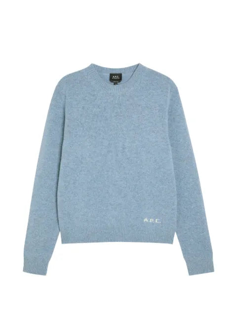 A.P.C. loose grey-blue wool sweater