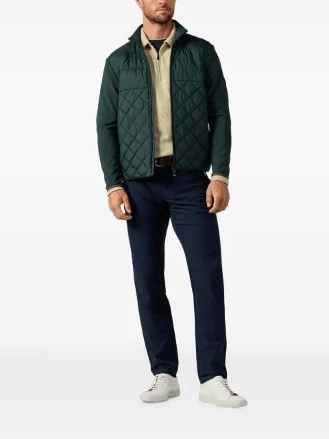 Hackett London zip-up quilted jacket