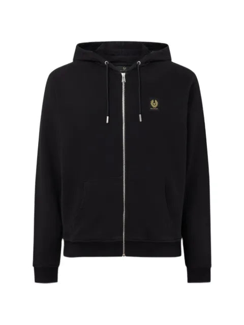 Belstaff logo-patch zip-up hoodie