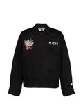 el conductorH dragon-embroidered cotton jacket