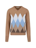 Ballantyne argyle-intarsia V-neck sweater