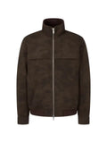 TOMBOY zip-up suede-effect jacket