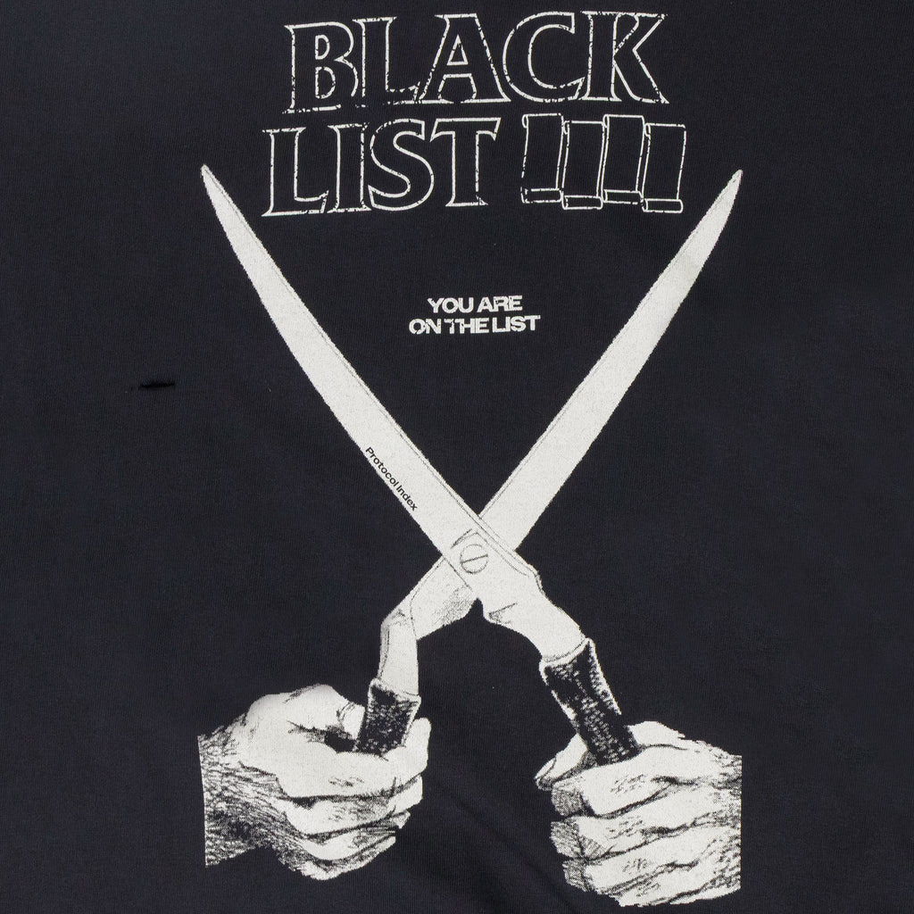 Black BlackList Distressed T Shirt