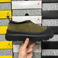 UGG Neumeel Deco Slip-On – Suede Moccasin Sneaker with Black Lug Sole & Tonal Drawstring in Olive