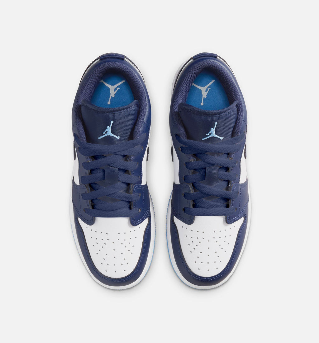 Air Jordan 1 Low Grade School | Big Kids' Lifestyle Shoe | Dark Navy/University Blue/White