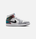 Air Jordan 1 Mid SE Men's Sneakers | Black/White/Wolf Grey