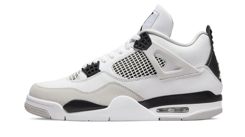 Air Jordan 4 Retro 'Military Black' – Combat-Ready Sneaker with Premium Leather & Olive Accents