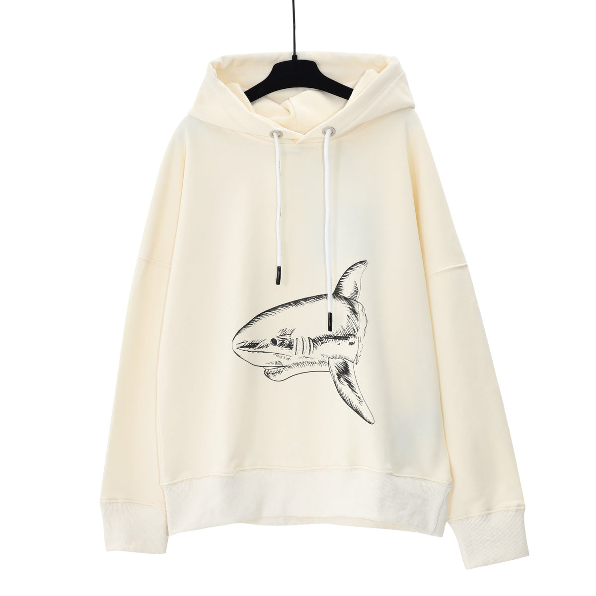 Palm Angels Logo Print Casual Unisex Pullover Hoodie