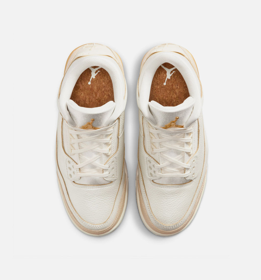 Air Jordan 3 Retro Sail and Pale Ivory Women's Shoes - Sail/Team Gold/Pale Ivory/Metallic Gold Ice