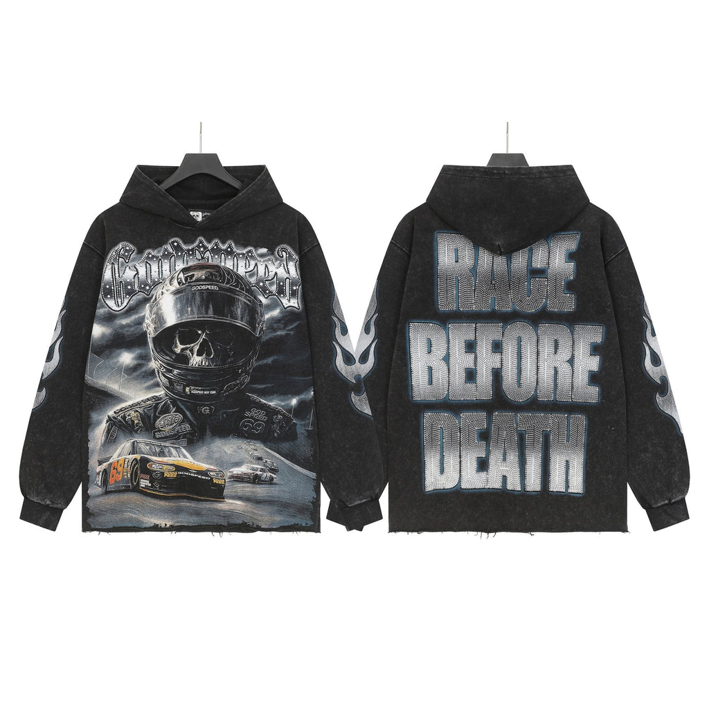 Godspeed Race Before Death Skull Graphic Hoodie