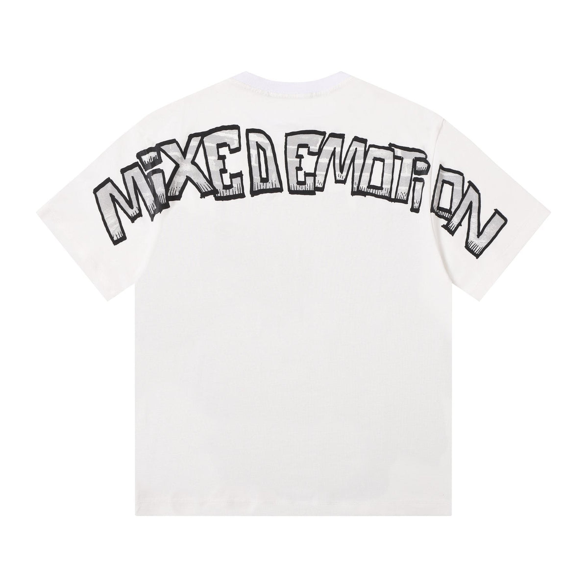 MIXED EMOTION Skull Headphones Graphic Short-Sleeve T-Shirt