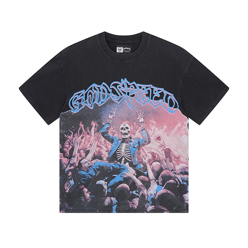 Godspeed Skeleton Crowd Graphic T-Shirt