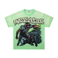MAJESTIK Mint Green Football Graphic T-Shirt