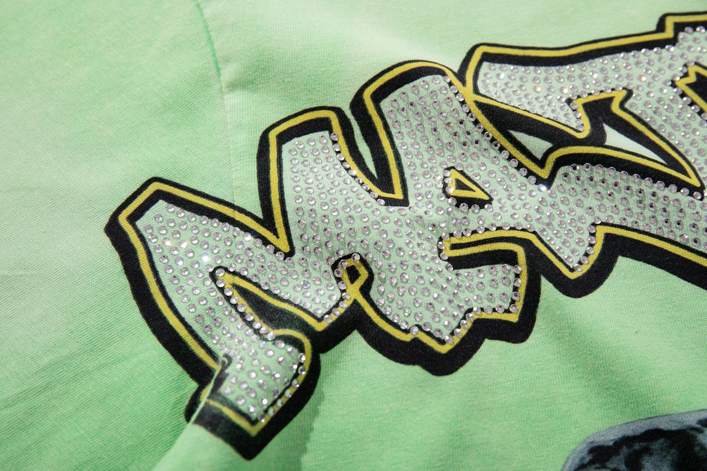 MAJESTIK Mint Green Football Graphic T-Shirt