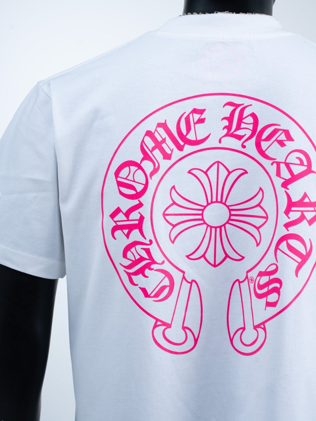 Chrome Hearts Pink Back Graphic Pocket T-Shirt