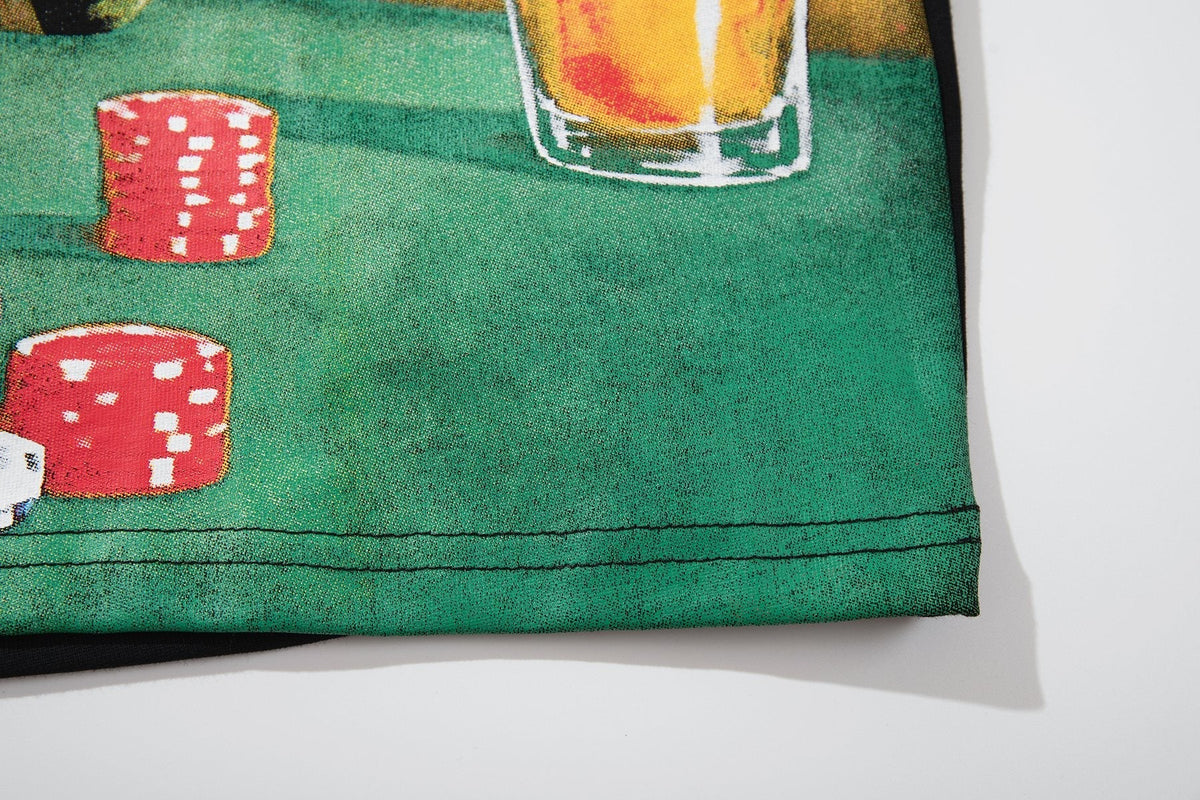 MAJESTIK Distressed Rhinestone Graphic T-Shirt
