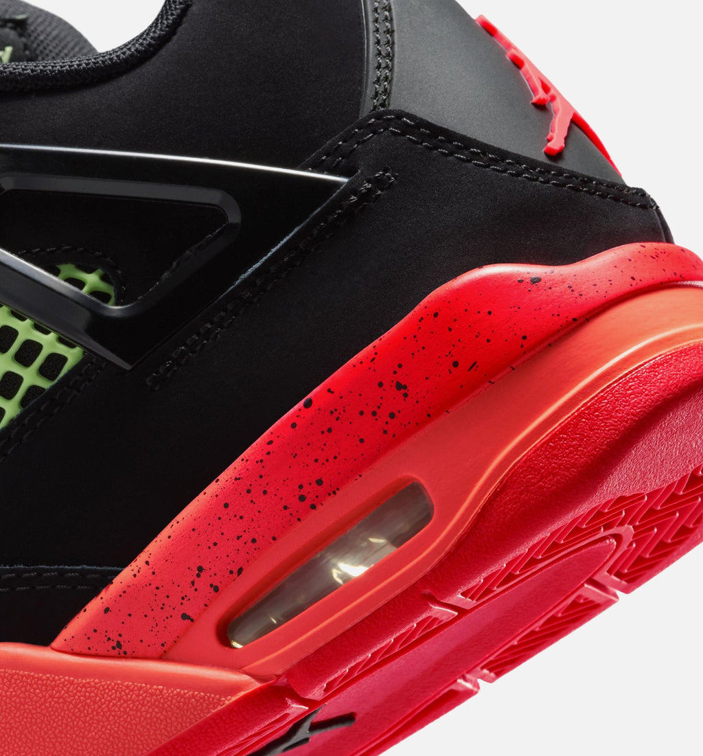 Air Jordan 4 Retro Black Infrared 23 Grade School Lifestyle Shoe – Black/Infrared 23/Bright Mango