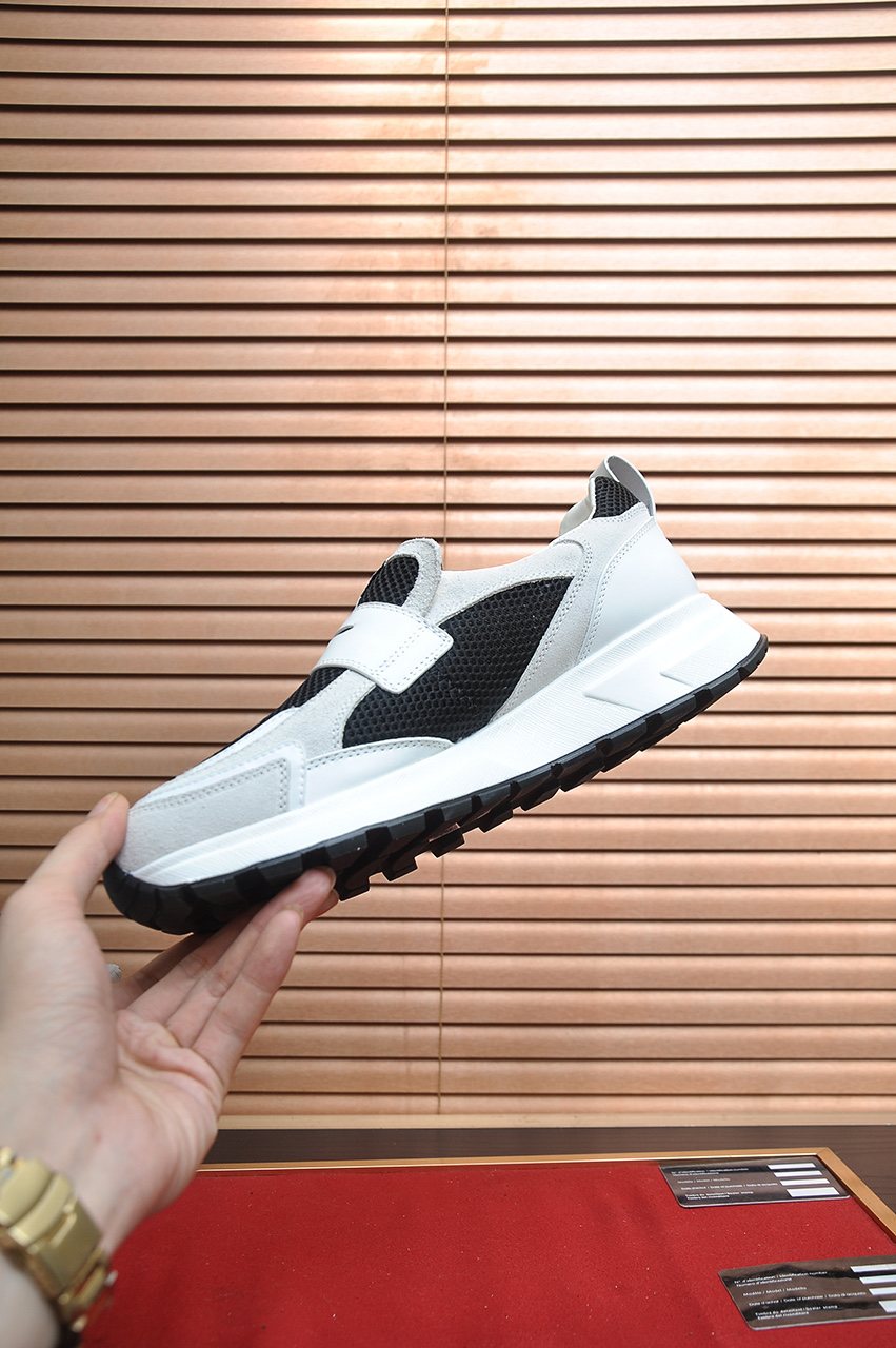 Prada Color-Block Mesh Sneakers