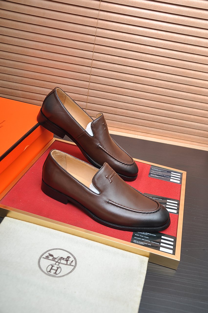 Hermès Stitched Apron Loafers
