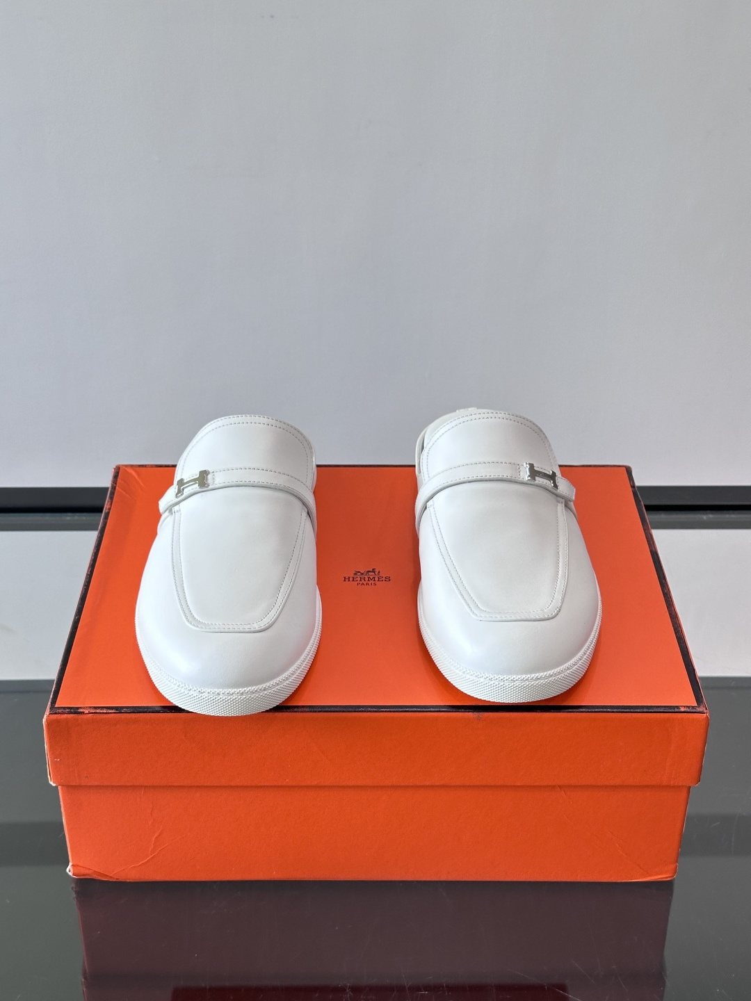 Hermès H-Accent Slip-On Mules