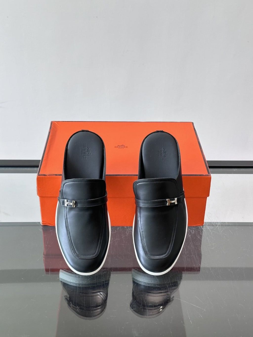 Hermès H-Accent Slip-On Mules
