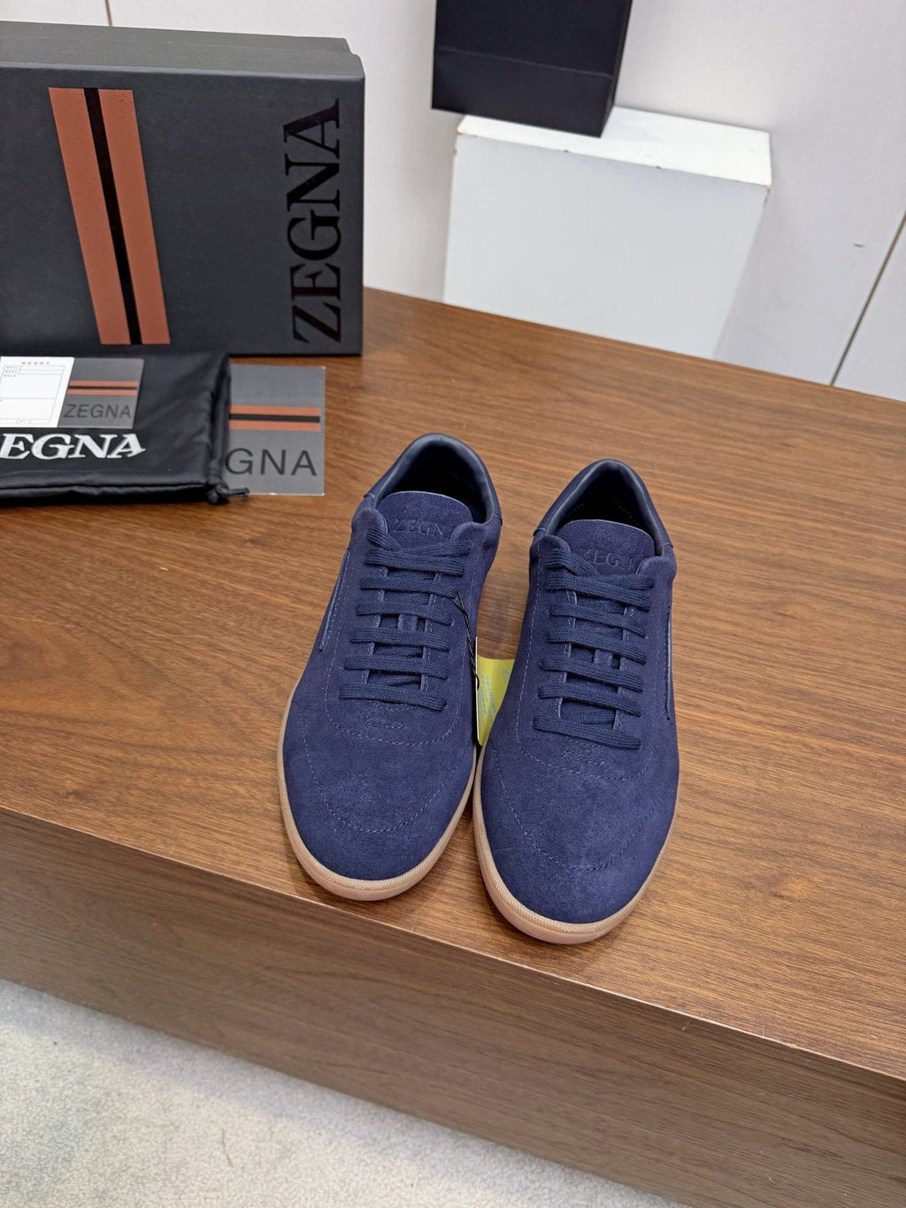 Zegna Suede Low-Top Sneakers