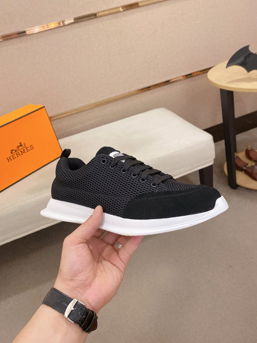 Hermès Mesh Low-Top Sneakers