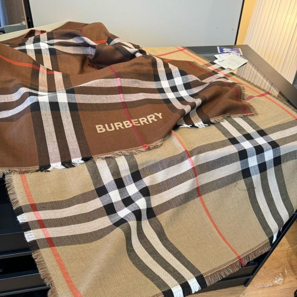 Burberry Plaid Fringe Scarf