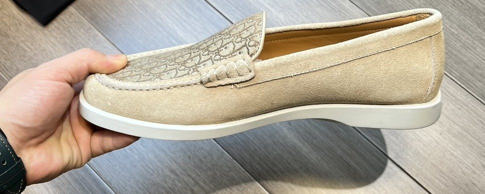 Dior Patterned Vamp Slip-On Shoes