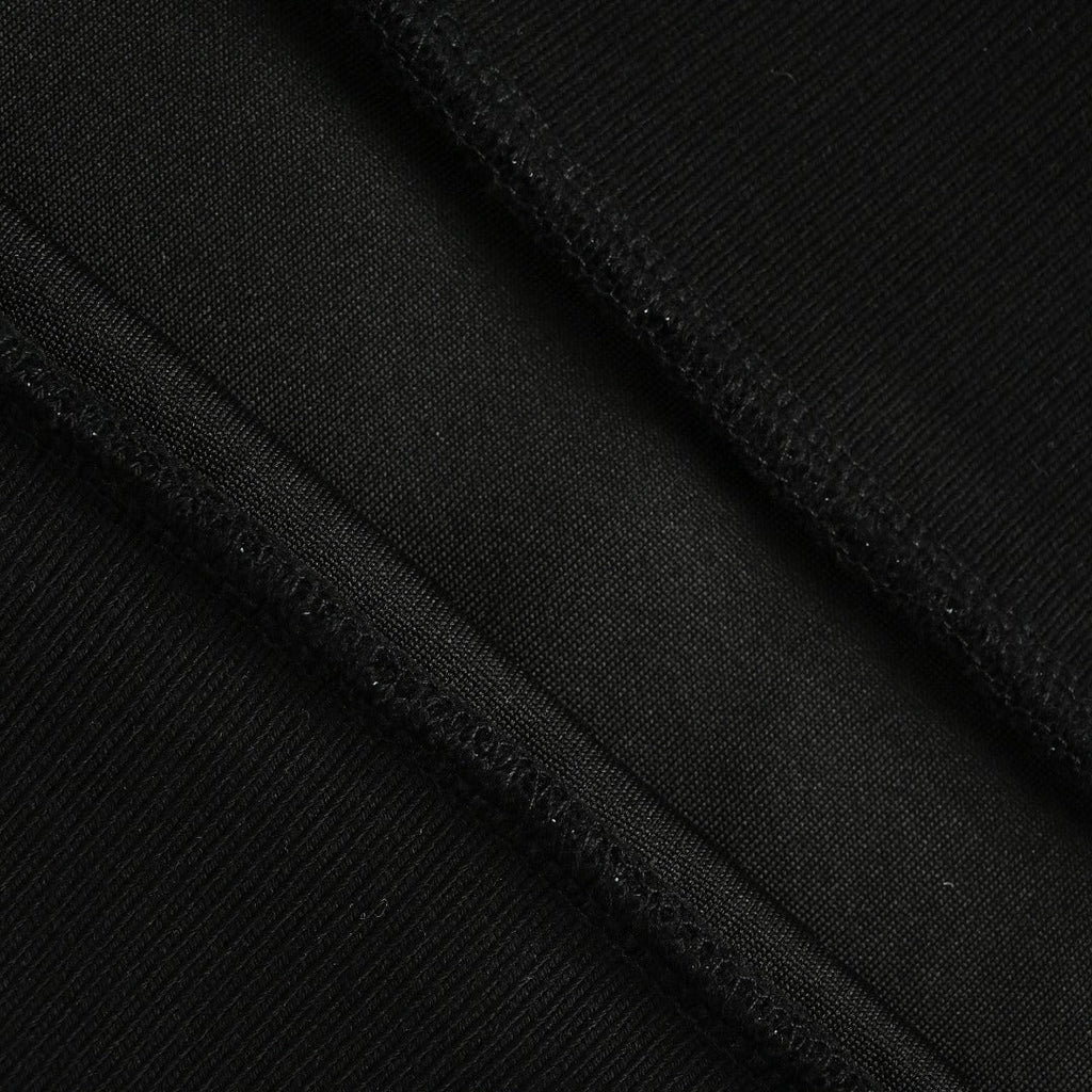 Prada Sleeve Zip Pocket Triangle Logo Crew Neck Sweatshirt Black