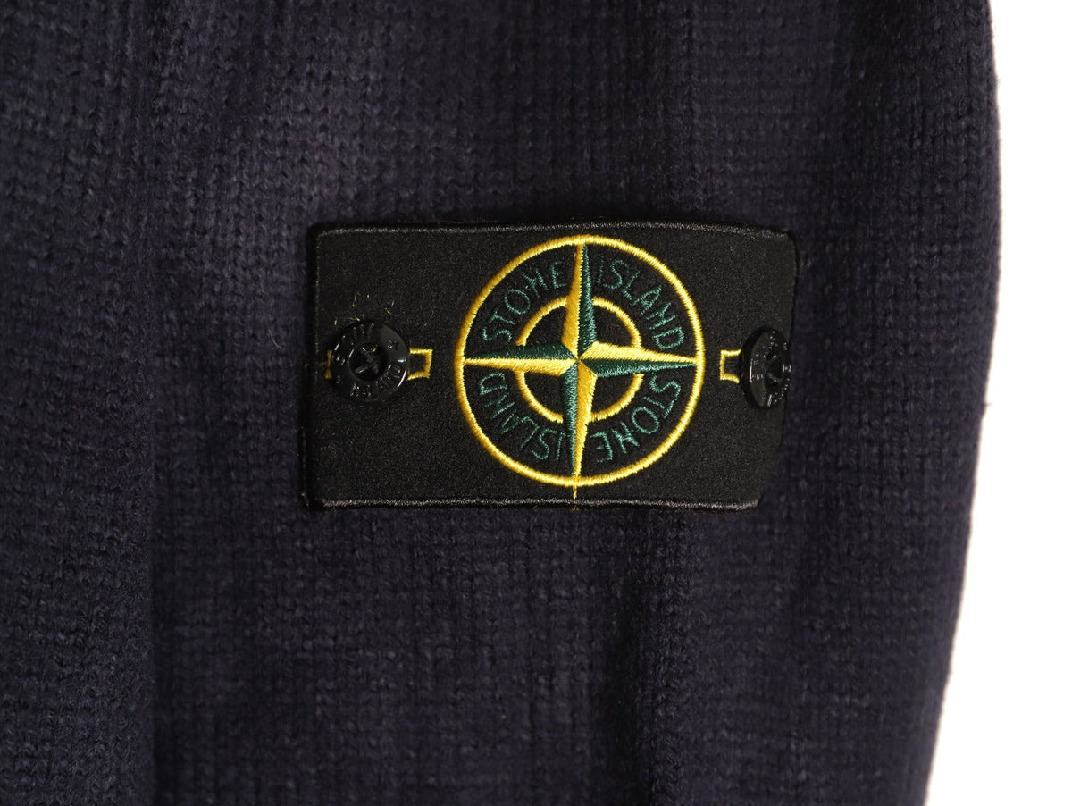 Stone Island Button-Front Knit Cardigan - Black