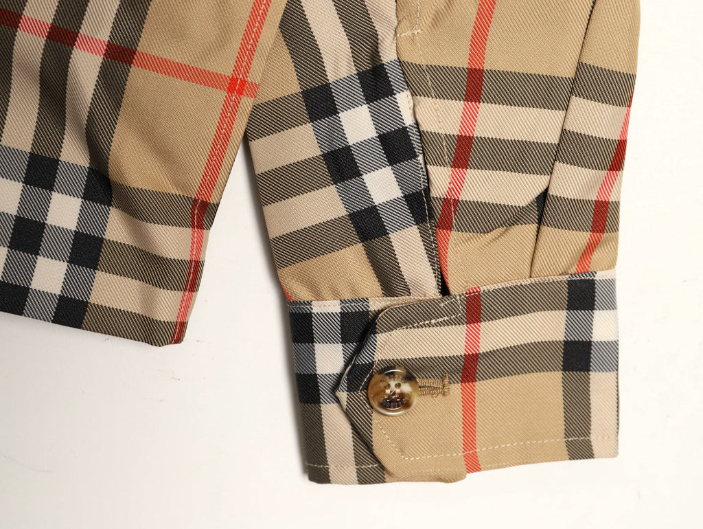 Burberry Check Stand-Collar Zip Jacket - Beige